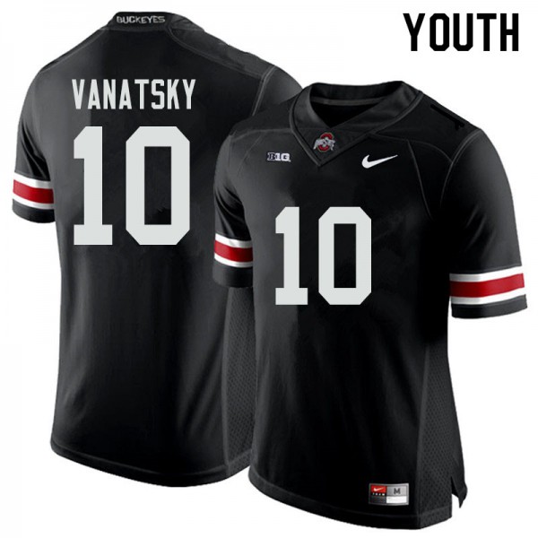 Ohio State Buckeyes #10 Danny Vanatsky Youth Stitched Jersey Black OSU31725